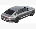 Hyundai Grandeur 2023 3D-Modell Draufsicht