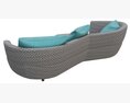 Roche Bobois Digital Large Round 3-Seat Sofa Modelo 3D