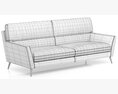Roche Bobois TOCADE Large 3-seat Sofa 3D 모델 