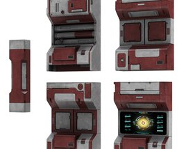 Sci-Fi Ship Interior Elements 3Dモデル