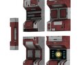 Sci-Fi Ship Interior Elements 3d model