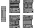 Sci-Fi Ship Interior Elements 3D модель