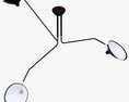 Serge Mouille Ceiling Lamp 3 Arm MCL-R3 3D-Modell