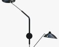 Serge Mouille Rotating Sconce Two Arm MSC-R2C 3D 모델 