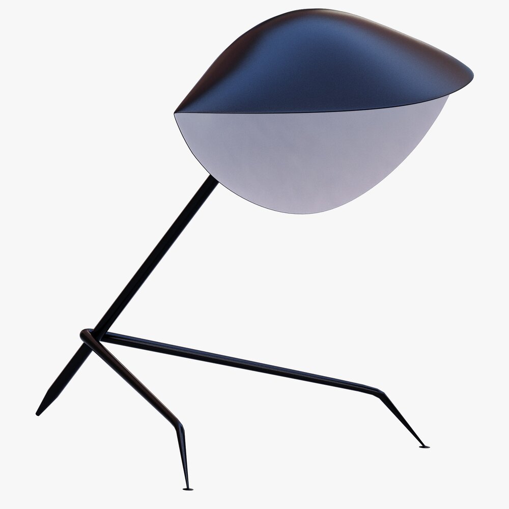 Serge Mouille Tripod Desk Lamp 3D model