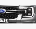 Ford Ranger XLT 2023 3D-Modell Seitenansicht