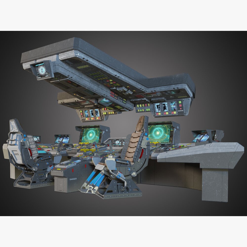 Spaceship Bridge Interior 3D model