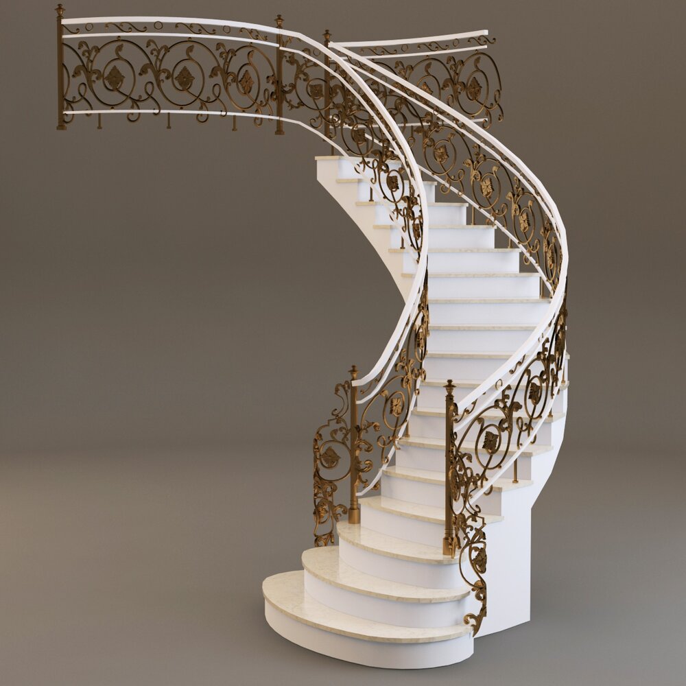 Classical Staircase 3D model