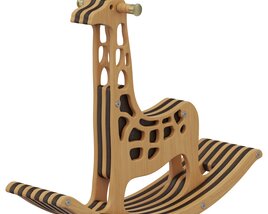 Home Concept Giraffe Rocking Chair Modelo 3d