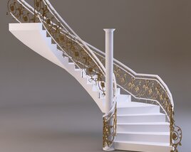 Classical Staircase 02 Modelo 3D