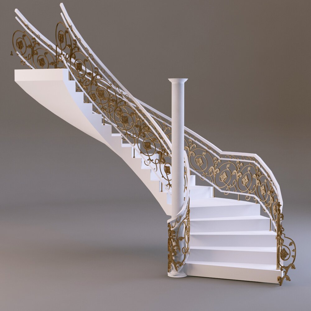 Classical Staircase 02 3D-Modell
