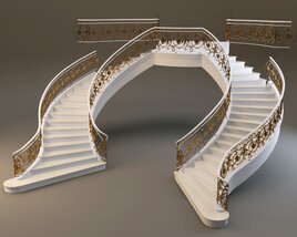 Classical Staircase 03 3D model