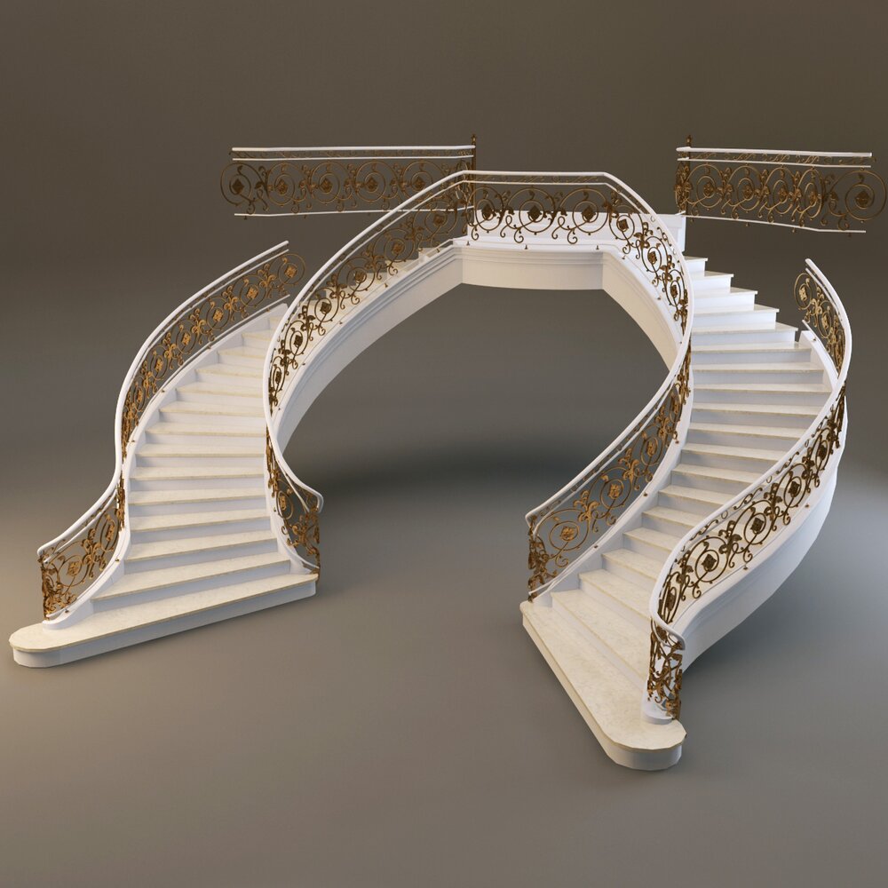 Classical Staircase 03 3D model