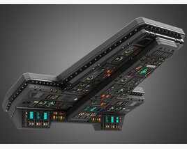 Spaceship Top Control Panel 3D 모델 