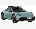 Porsche 911 Dakar 2023 3D模型 后视图
