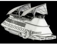 Star Wars Khetanna Jabba Sail Barge 3D 모델 