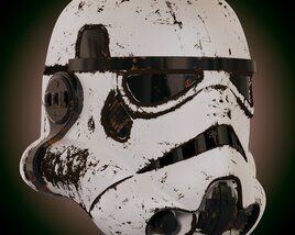 Star Wars Damaged Stormtrooper Helmet 3D модель