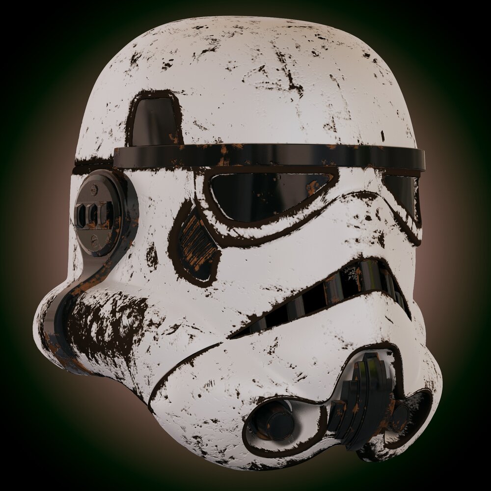 Star Wars Damaged Stormtrooper Helmet 3D model