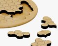 Wooden Circles Geometric Puzzle Modello 3D