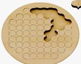 Wooden Circles Geometric Puzzle 3D-Modell