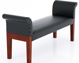 Wood Fabric Bench 3D-Modell