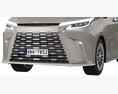 Lexus LM 2024 3D-Modell clay render