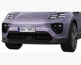 Porsche Macan 4 Electric 3D-Modell clay render