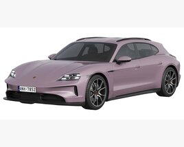 Porsche Taycan 4S Sport Turismo 2024 3D模型