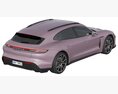 Porsche Taycan 4S Sport Turismo 2024 3D модель top view
