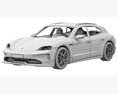 Porsche Taycan 4S Sport Turismo 2024 3d model seats
