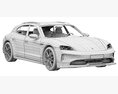 Porsche Taycan 4S Sport Turismo 2024 3D 모델 