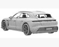 Porsche Taycan 4S Sport Turismo 2024 3d model