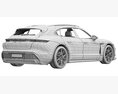 Porsche Taycan 4S Sport Turismo 2024 3d model