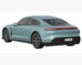 Porsche Taycan 2024 3D 모델  wire render