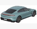 Porsche Taycan 2024 3d model top view