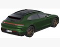 Porsche Taycan Turbo Cross Turismo 2024 3D-Modell Draufsicht