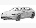 Porsche Taycan Turbo Cross Turismo 2024 Modelo 3d assentos