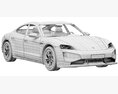 Porsche Taycan Turbo S 2024 3D 모델 