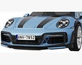 Porsche 911 TECHART GTstreet R Touring 3D 모델  clay render