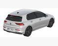 Volkswagen Golf 2024 3D模型 顶视图