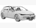 Volkswagen Golf 2024 3D 모델 