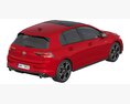 Volkswagen Golf GTI 2024 3D 모델  top view