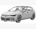 Volkswagen Golf GTI 2024 3D модель seats