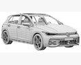 Volkswagen Golf GTI 2024 3D 모델 