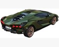 Lamborghini Sian 3D-Modell Draufsicht