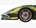 Lamborghini Sian Modello 3D vista frontale