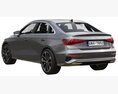 Audi A3 Limousine 2021 3Dモデル wire render