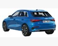 Audi A3 Sportback 2021 3D-Modell wire render