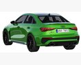 Audi RS3 Limousine 2021 3D模型 wire render