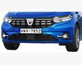 Dacia Sandero 2021 3D 모델  clay render